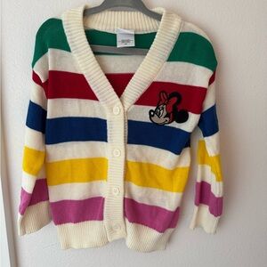 • Disney • Toddler Girls Striped Minnie Cardigan 2T